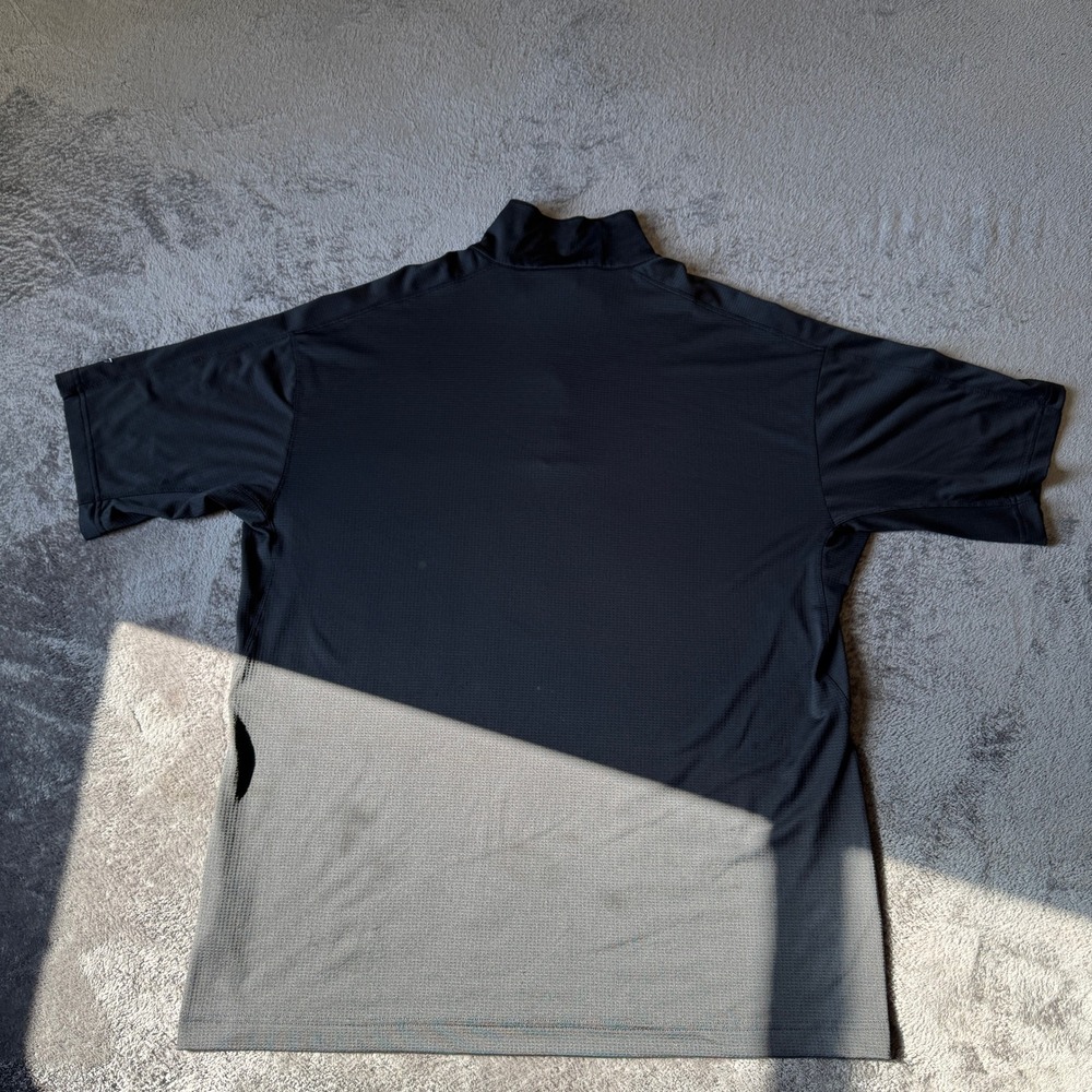 Nike Golf Dri-FIT Polo Shirt Mens XL Black Short Sleeve Textured Golf Top - Picture 2 of 9